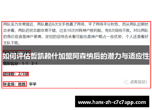 如何评估哲凯赖什加盟阿森纳后的潜力与适应性 如何评估哲凯赖什加盟阿森纳后的潜力与适应性